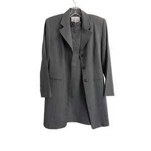 Lois Snyder Dani Max Womens 8 Grey Glen Plaid Dress and Longline Blazer 2-Pc Set